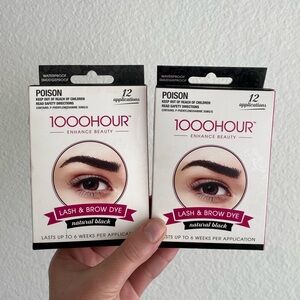 Two 1000Hour Lash & Brow Dye Natural Black